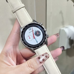 <span class=keywords><strong>Montre</strong></span> chronographe vintage élégante pour homme, boîtier en acier inoxydable de 43 mm, bracelet en cuir de 22 mm, verre minéral résistant aux rayures, étanche - Product Image 3