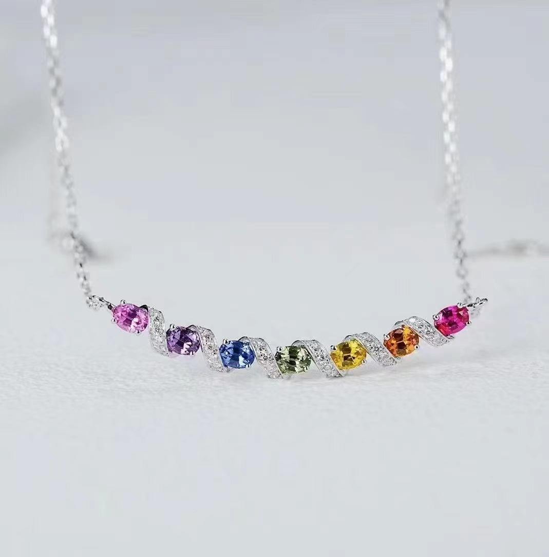 Ensemble de saphir coloré