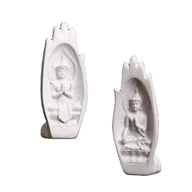 2023 penjualan terlaris dekorasi seni zen Buddha ornamen tangan teras ruang tamu India Tuhan Buddha resin dalam ruangan dekorasi patung