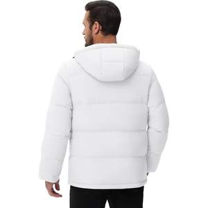 Cotrasen Men's Soft Shell Puffer <b>Jacket</b> Water-Resistant Windproof Full Zip Winter Coat with Hood Warm Outwear - Product Image 6