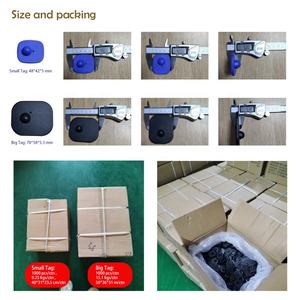 100 Etiquetas de Seguridad EAS Cuadradas Rígidas de RF 82MHz de Colores para Supermercados, Antirrobo - Product Image 4