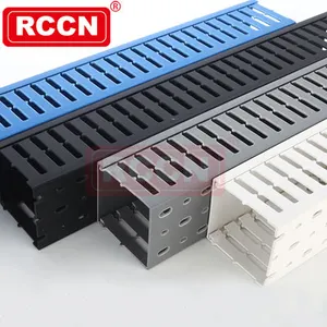 Rccn Hoge Kwaliteit Pvc Kabel Kanaal Sleuf Trunking Gesloten Slot Sleuf Raceway Vdr40100f