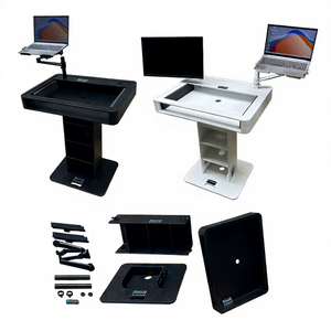 Soporte de Viaje Desmontable Blanco y Negro para Torre de Control de DJ, Compatible con Controladores de DJ <span class=keywords><strong>PIONEER</strong></span> <span class=keywords><strong>XDJ</strong></span>-<span class=keywords><strong>XZ</strong></span> DDJ-1000 RANE One - Product Image 1