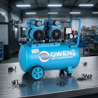 Compresseur d'air portable monophasé 220V à piston lubrifié avec pompe pour fournitures dentaires