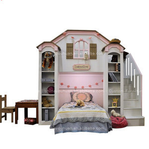 <span class=keywords><strong>Lit</strong></span> superposé en bois massif pour enfants, style château, luxe léger, avec rangement, <span class=keywords><strong>lit</strong></span> superposé pour filles, <span class=keywords><strong>lit</strong></span> de princesse - Product Image 5