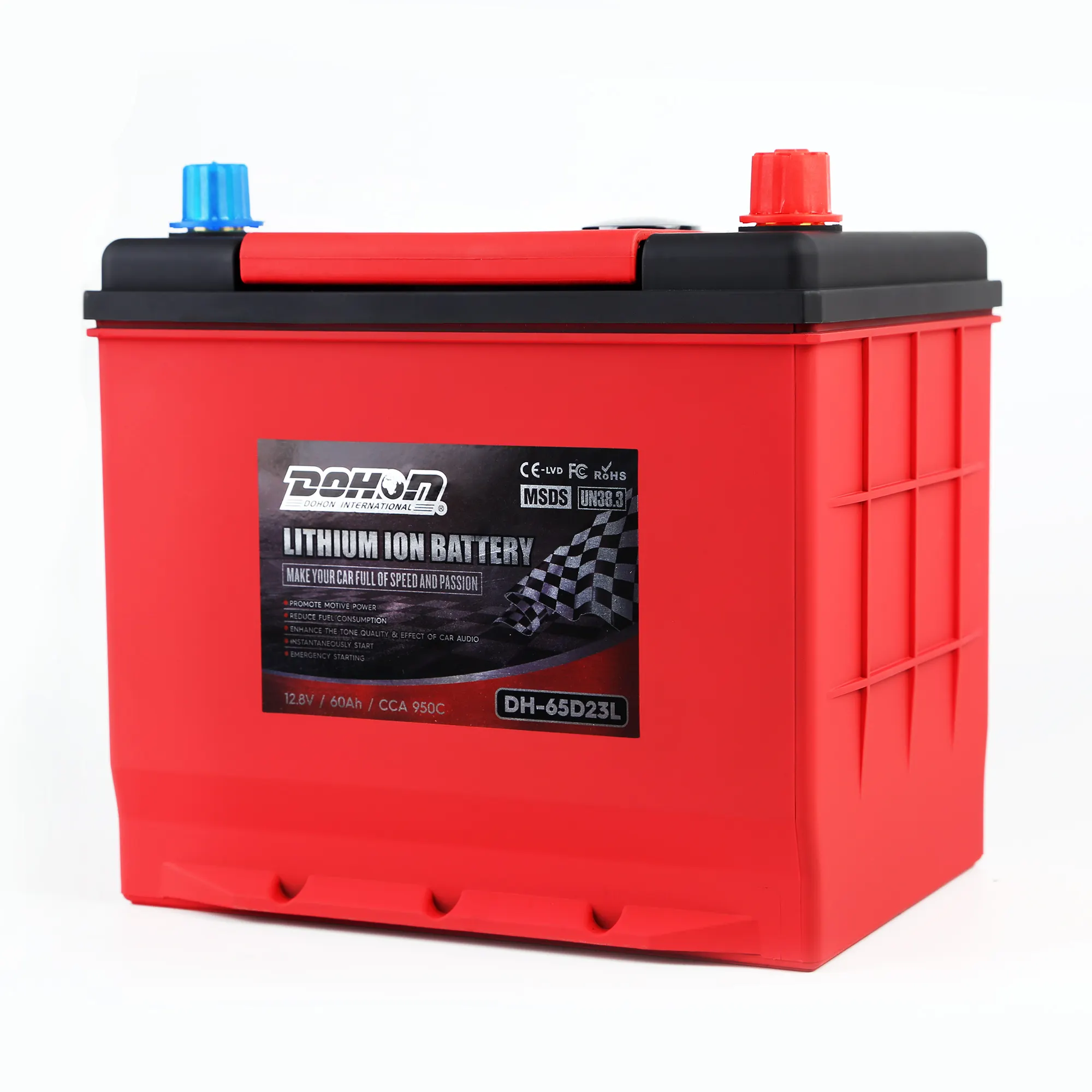 Batterie de démarrage et d'arrêt de voiture de course légère, ultra-légère, efficace et écologique, 40ah, batterie lithium-ion 12V