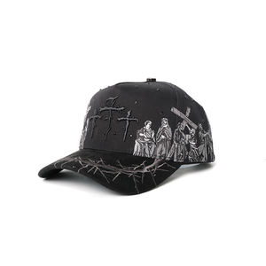 Cappello da Baseball Rico Hats in Suede con Visiera Ricamata a 5 Pannelli, con Spilla in Metallo a Forma di Rana e Strass, Qualità Originale, <span class=keywords><strong>Ultimo</strong></span> Pezzo in Stock - Product Image 3