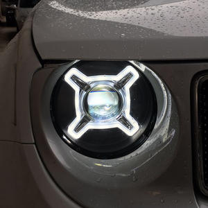 ชุดไฟหน้ารถยนต์สำหรับ Jeep Renegade ปี 2015-2019 อัพเกรดใหม่ <span class=keywords><strong>ไฟ</strong></span>หน้า LED โปรเจคเตอร์เลนส์คุณภาพสูง อุปกรณ์เสริม - Product Image 2