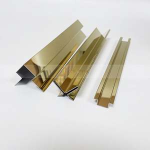 Profils décoratifs en métal LL272, forme en Q, couleur or, acier inoxydable, durable, étanche, bordure de carrelage, profil de carrelage en céramique, sol - Product Image 3