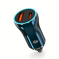 Chargeur de voiture portable mini à double port en alliage d'aluminium à charge rapide pour iPhone Samsung Huawei - Vente flash