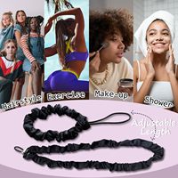 Vente en gros d'attaches à cheveux personnalisées réglables en satin de soie pour filles bandeaux à cheveux réutilisables ultra longs en satin chouchous