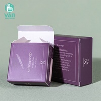 Boîte cadeau pliable rectangulaire violette mignonne et élégante de haute qualité YAN Packaging pour savon pour les mains, crème pour les yeux, impression personnalisée.