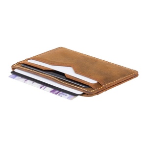 Credit <b>Card</b> <b>Holder</b> for Men Minimalist Genuine Leather Full Grain Slim Business <b>Card</b> Clip Closure Office Use - Product Image 3