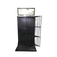 Étagère de présentation de carreaux métalliques robuste à 7 niveaux, sur pied, pour supermarché et salle d'exposition