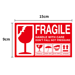 Oneprint Professional Printing Fragile Sticker <strong>Labels</strong> Shipping Rolls Customized Red Warning <strong>Label</strong> Handle With <strong>Care</strong> <strong>Label</strong> - Product Image 5