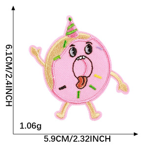 แพทช์ปักลายอาหาร โดนัท บิสกิต คุกกี้ เครื่องดื่ม มันฝรั่งทอด ป๊อปคอร์น <span class=keywords><strong>พ</strong></span>ิซซ่า แฮมเบอร์เกอร์ <span class=keywords><strong>คั</strong></span><span class=keywords><strong>พ</strong></span><span class=keywords><strong>เค้ก</strong></span> <span class=keywords><strong>เค้ก</strong></span> สำหรับรีดติดเสื้อผ้า ลดราคา - Product Image 3