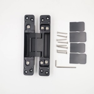 บานพับประตูปรับได้ อายุการใช้งานยาวนานกว่าหนึ่งแสนครั้ง ขนาด 198x30 มม. สีดำ บานพับไฮดรอลิกแบบซ่อน 3 มิติ บานพับโลหะผสมสังกะสี - Product Image 1