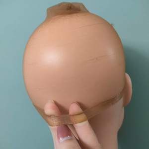 สีน้ําตาลเข้ม HD หมวกวิกผมสําหรับผู้หญิงถุงน่องหมวกวิกผมสําหรับลูกไม้ด้านหน้าวิกผมหมวกผิวขาวยืด - Product Image 2