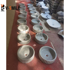 Fregadero de champú de mármol de <span class=keywords><strong>piedra</strong></span> gris oscuro <span class=keywords><strong>antiguo</strong></span> pulido para baño cocina Hotel Villa apartamento escurridor - Product Image 6