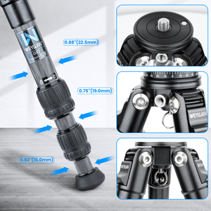 Trípode GX2 Mini de Fibra de Carbono para Cámara, Trípode de Mesa Portátil y Ligero, Trípode de Viaje GX2 para Cámara DSLR, Carga Máxima 10 kg - Product Image 4