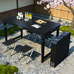 Juego de Mesa y Sillas Plegables Portátiles e Impermeables para Acampar, Muebles Ligeros para Exteriores, para Senderismo, Playa, Barbacoa, Viajes, Hotel - Product Image 6