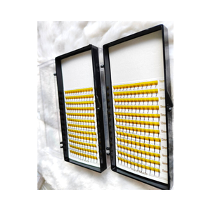 Alta calidad 5D etiqueta privada Salón uso belleza bandeja CC 15mm brillo oscuro pelo sintético extensiones hechas a mano fabricante de Vietnam - Product Image 1