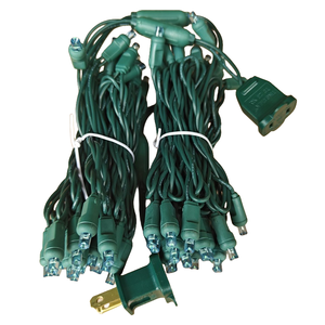70 <strong>Lights</strong> Turquoise 5mm Wide Angle Conical LED Christmas <strong>Lights</strong> <strong>String</strong> 4'' for <strong>Outdoor</strong> Trees Holiday Decor - Product Image 1