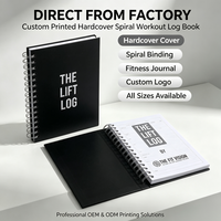 Cuaderno de Registro de Entrenamiento Personalizado con Espiral y Tapa Dura, Diario de Fitness, Planificador de Gimnasio, Cuaderno de Seguimiento de Progreso de Entrenamiento Personal