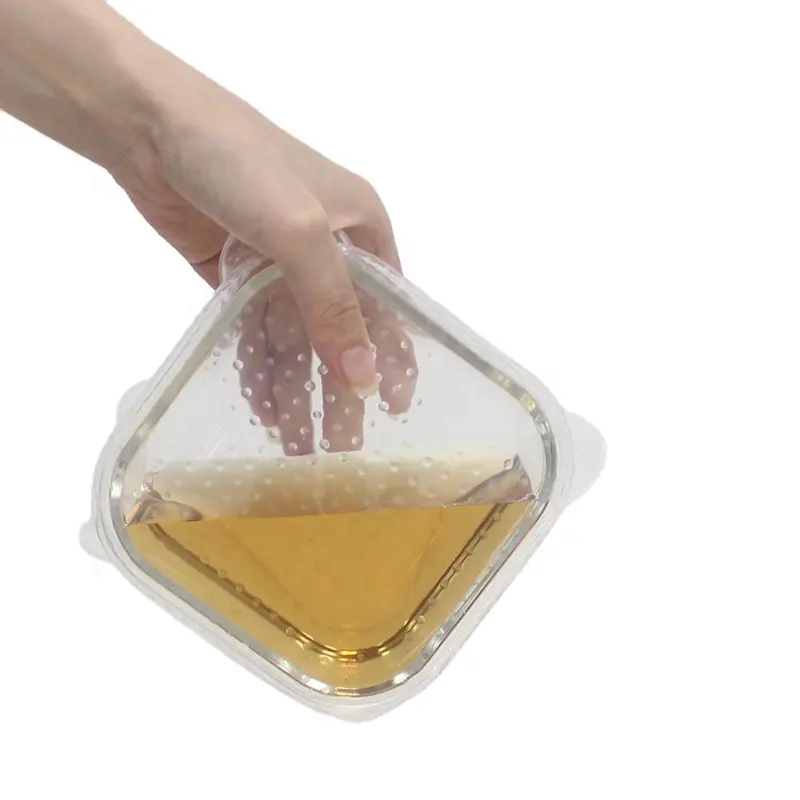 3pcs חותם כיסוי נאחז סרט רך סיליקון לשימוש חוזר מזון למתוח לעטוף