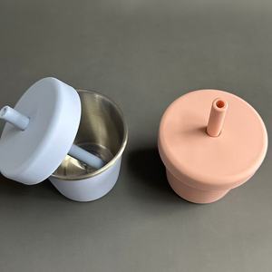 Vasos con Pajita de Acero Inoxidable 304 para Niños Pequeños, con Tapas, Personalizables con Color y Logotipo - Product Image 4