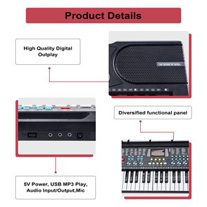 BD MUSIC BD-612 휴대용 61키 악기 디지털 피아노 전자 키보드 전기 오르간 도매용 - Product Image 2