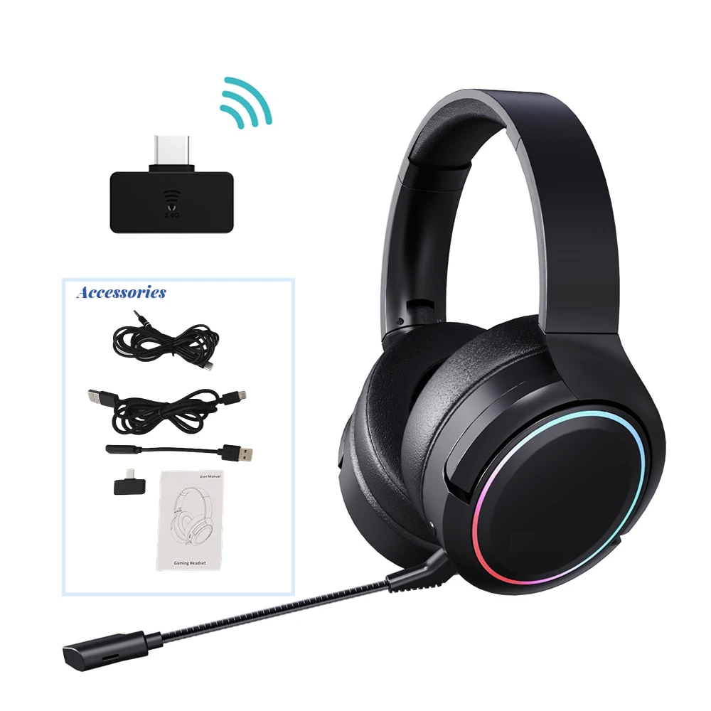 2.4G <strong>Wireless</strong> Headset <strong>Headphone</strong> Stereo <strong>Headphone</strong> Dual <strong>Wireless</strong> Gaming Headset <strong>for</strong> Nintendo Switch 2.4GHz Ultra-<strong>Low</strong> <strong>Latency</strong> G