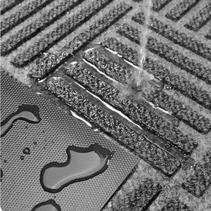 EIFFEL HOME <b>Customized</b> Tire Pattern Modern Rectangle Gray Absorbent Non-Woven Fabric Non-Slip Rubber Backing Outdoor Commercial - Product Image 1