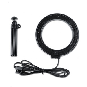 Anneau lumineux LED de studio de 6 pouces, dimmable, froid et chaud, pour appareil photo, téléphone, vidéo, lampe avec trépieds, anneau lumineux de table pour <span class=keywords><strong>Canon</strong></span> - Product Image 1