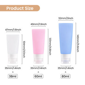 Botellas de Silicona Personalizadas, Portátiles, Reutilizables, para Guardar Champú, Botellas de Viaje para Artículos de Aseo, Ideales para Acampar - Product Image 2