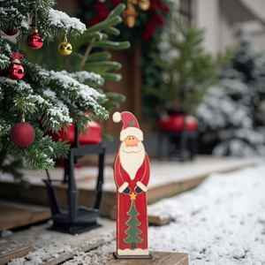 Décoration de Noël en bois, Père Noël classique, pour intérieur/extérieur, fête d'hiver - Product Image 4