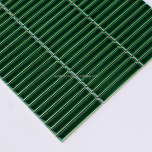 Mosaïque de carreaux en céramique émaillée verte <span class=keywords><strong>rectangulaire</strong></span> pour cuisine et <span class=keywords><strong>escalier</strong></span>, pour <span class=keywords><strong>piscine</strong></span>, salon, hôtels, maisons, magasins, restaurants, décoration - Product Image 3