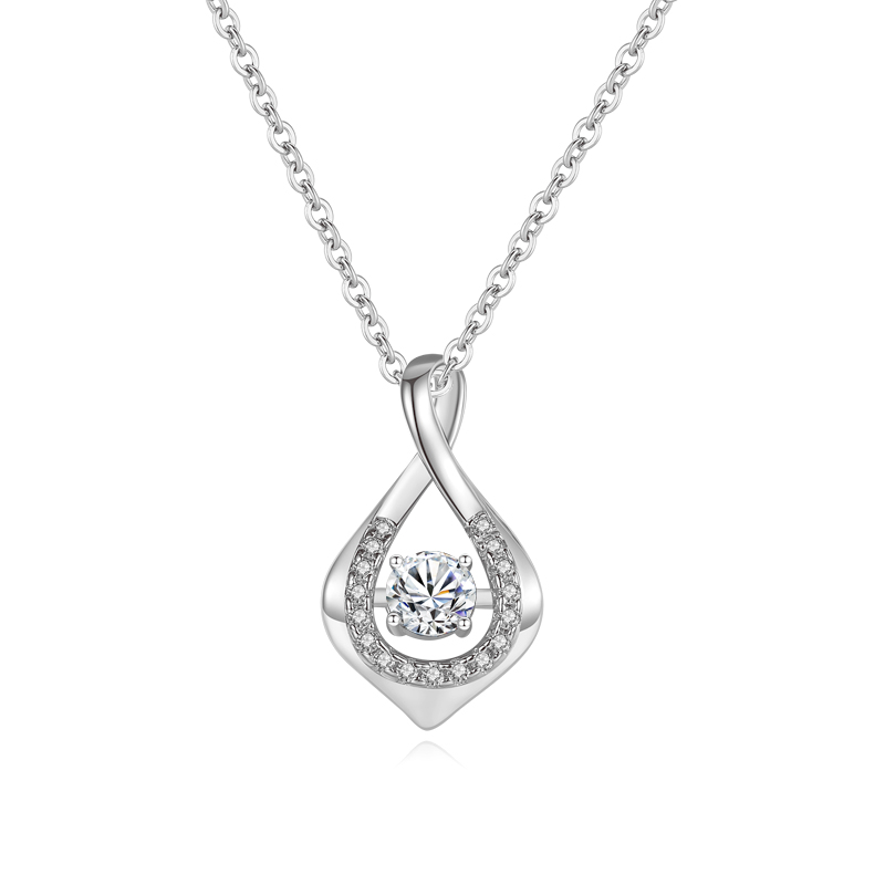 VANA Water Drop 925 Sterling Silver Chain Pendant Necklace