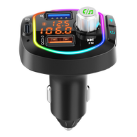 Hochwertiger MP3-Player für drahtlose Auto musik mit doppelter digitaler Röhren anzeige Qc3.0 PD Bluetooth-FM-Schnelllade-Sender