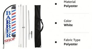 Outdoor Promotional High Quality Advertising Barber Feather Rectangle Teardrop Beach Flag Flying <b>Banners</b> - Product Image 5