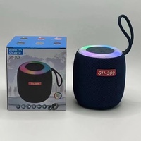 Altavoz Inalámbrico Portátil para Fiestas al Aire Libre SH-309, Subwoofer con Luz LED RGB de Colores, para Computadora y Teléfono Móvil