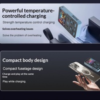 Console de jeu portable rétro 2 en 1, batterie externe 5000 mAh, charge magnétique sans fil pour enfants