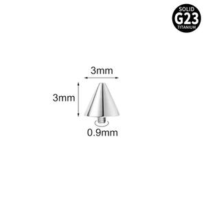 Clover mode perhiasan F136 G23 Titanium penggantian Rccessories berulir Spike untuk bibir kancing Labret anting perhiasan tindik - Product Image 4