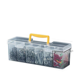 กล่องเครื่องมืออเนกประสงค์ในครัวเรือน 30x20x15 ซม. โปร่งใสพร้อมช่องเก็บของ 4 ช่องสำหรับจัดเก็บประแจสกรู - Product Image 5
