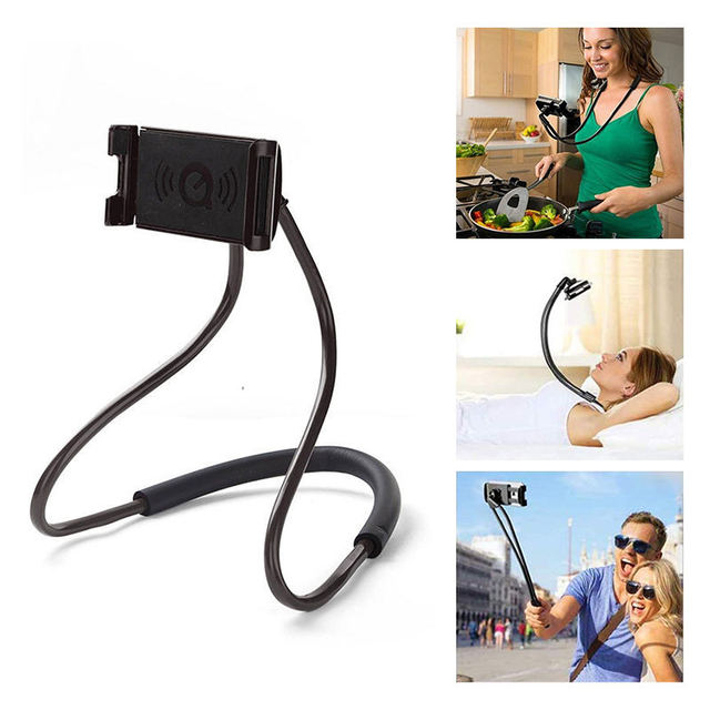 Multifunction Lazy Phone Holder 360 Degree Rotation Hanging Neck Bed Desk Adjustable Stand Bracket Selfie Mobile Phone Mount