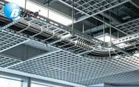 BESCA HDG Panier de câblage en fil d'acier galvanisé à chaud avec accessoires pour la gestion des câbles industriels Certifié UL CE