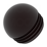 Capuchons de poteaux de clôture demi-ronds en acier pour tubes en plastique noir 16x1,5 mm MOCAP