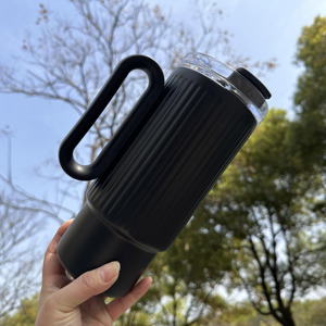DD3984 New Arrival 40 oz Double Wall Vacuum Insulated Stainless Steel Cup Travel Keep Cold <b>Tumbler</b> <b>Handle</b> Straw 24-36 Hours - Product Image 1
