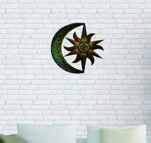 Décoration murale sur le thème de fer céleste, en forme d'étoile, de lune, Art métallique, pour salon et bureau - Product Image 5