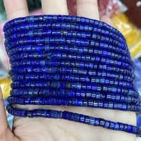 2025 vente chaude perles de pierre Lapis Lazuli naturelles 2*4mm joint d'espacement en forme de boulier perle en vrac bricolage Bracelet tissé à la main collier